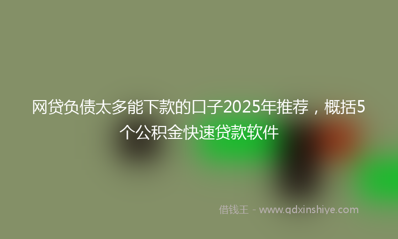 网贷负债太多能下款的口子2025年推荐，概括5个公积金快速贷款软件