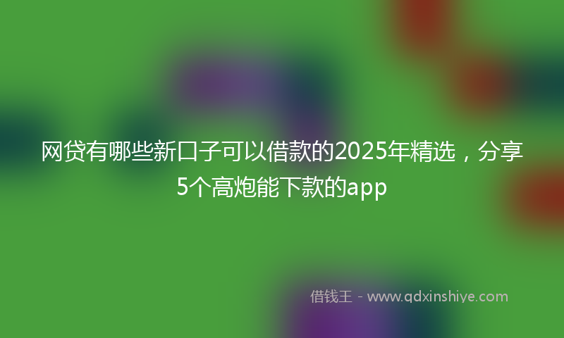 网贷有哪些新口子可以借款的2025年精选，分享5个高炮能下款的app