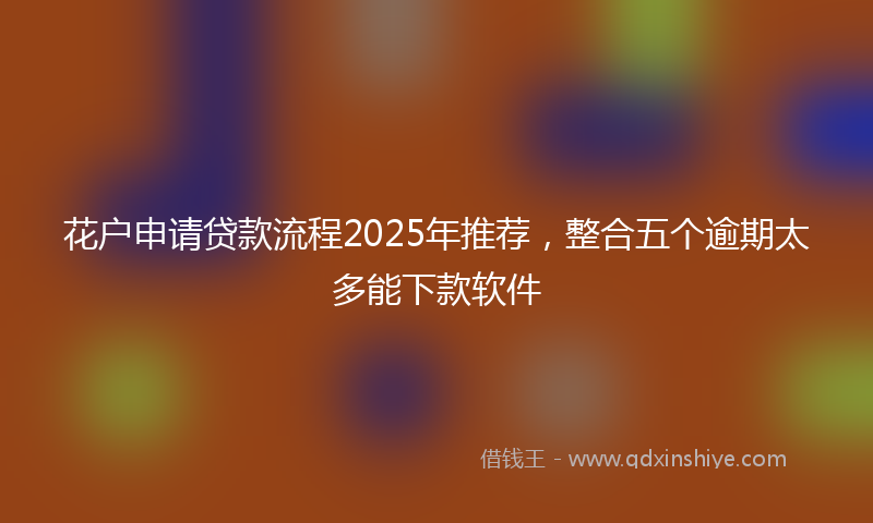 花户申请贷款流程2025年推荐，整合五个逾期太多能下款软件
