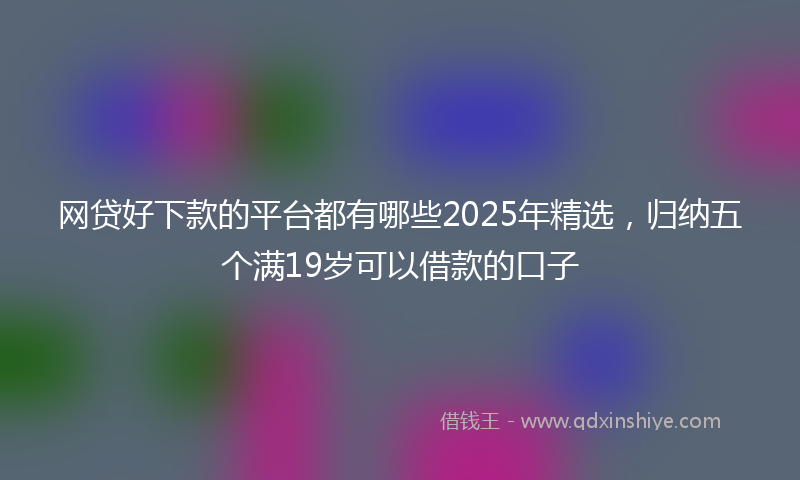 网贷好下款的平台都有哪些2025年精选，归纳五个满19岁可以借款的口子