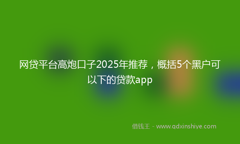 网贷平台高炮口子2025年推荐，概括5个黑户可以下的贷款app