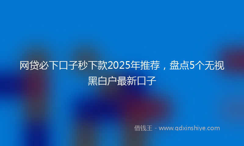 网贷必下口子秒下款2025年推荐，盘点5个无视黑白户最新口子