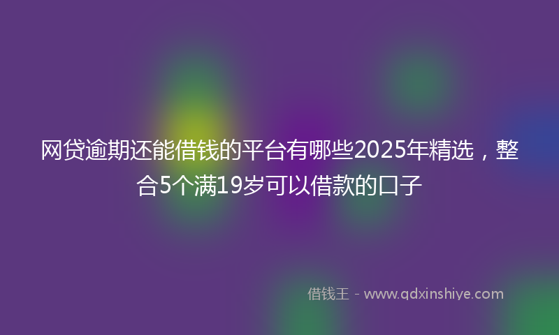 网贷逾期还能借钱的平台有哪些2025年精选，整合5个满19岁可以借款的口子