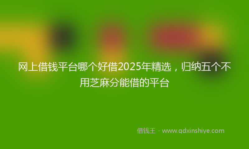 网上借钱平台哪个好借2025年精选，归纳五个不用芝麻分能借的平台