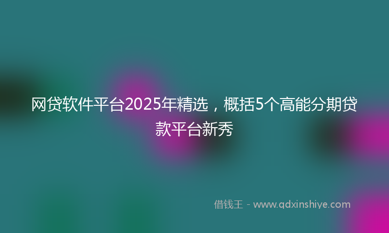 网贷软件平台2025年精选，概括5个高能分期贷款平台新秀