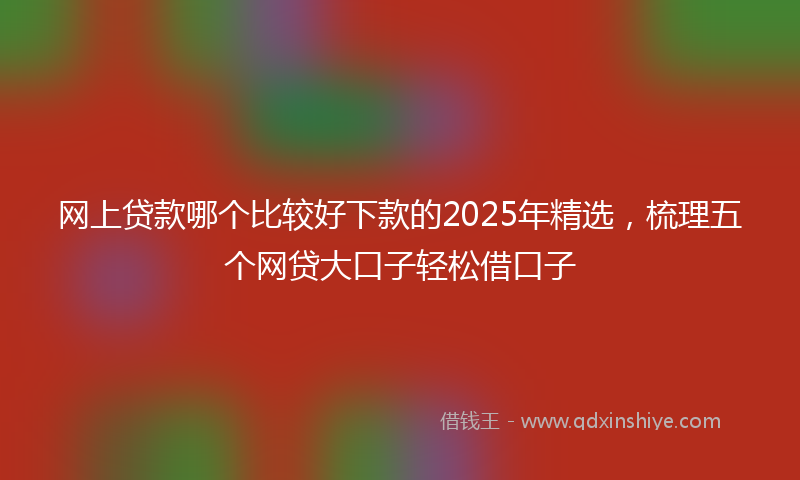网上贷款哪个比较好下款的2025年精选，梳理五个网贷大口子轻松借口子