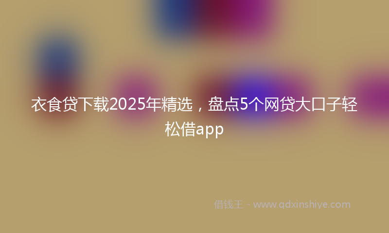 衣食贷下载2025年精选，盘点5个网贷大口子轻松借app