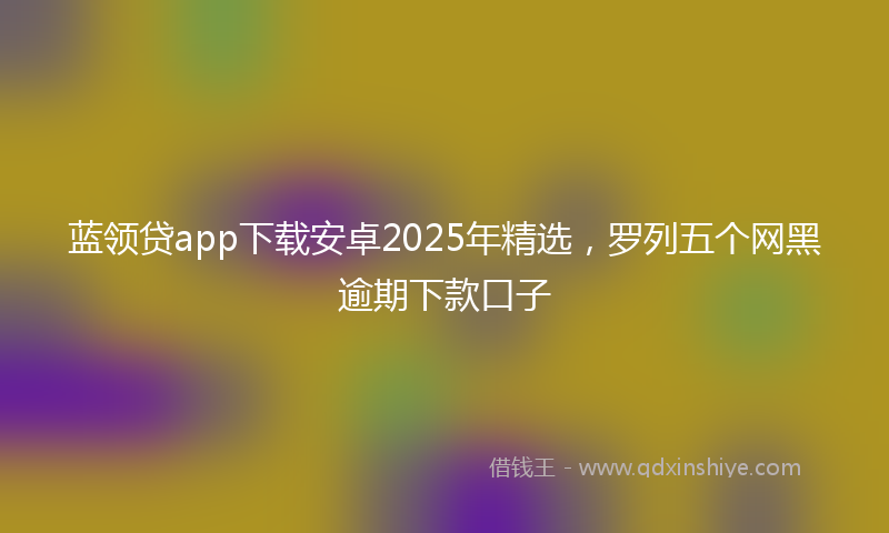 蓝领贷app下载安卓2025年精选，罗列五个网黑逾期下款口子