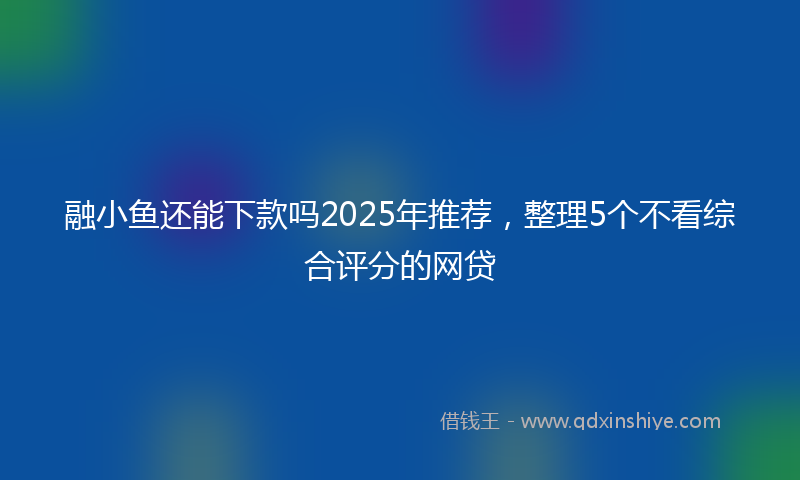 融小鱼还能下款吗2025年推荐，整理5个不看综合评分的网贷