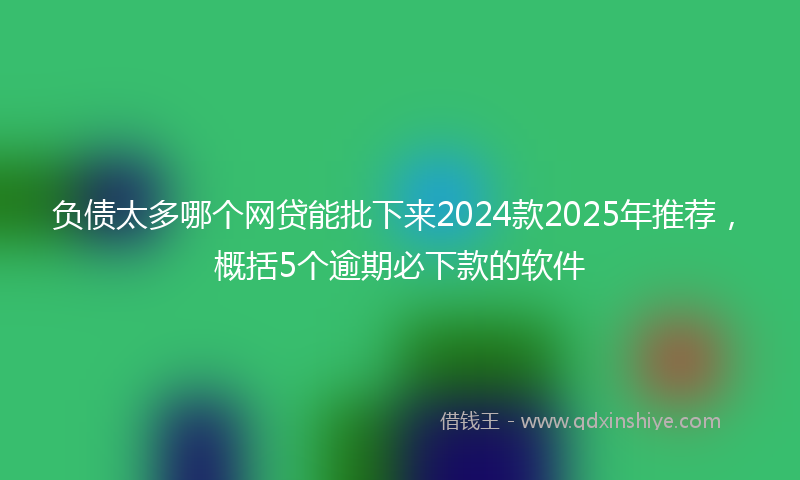 负债太多哪个网贷能批下来2024款2025年推荐，概括5个逾期必下款的软件