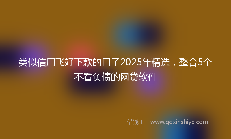 类似信用飞好下款的口子2025年精选，整合5个不看负债的网贷软件