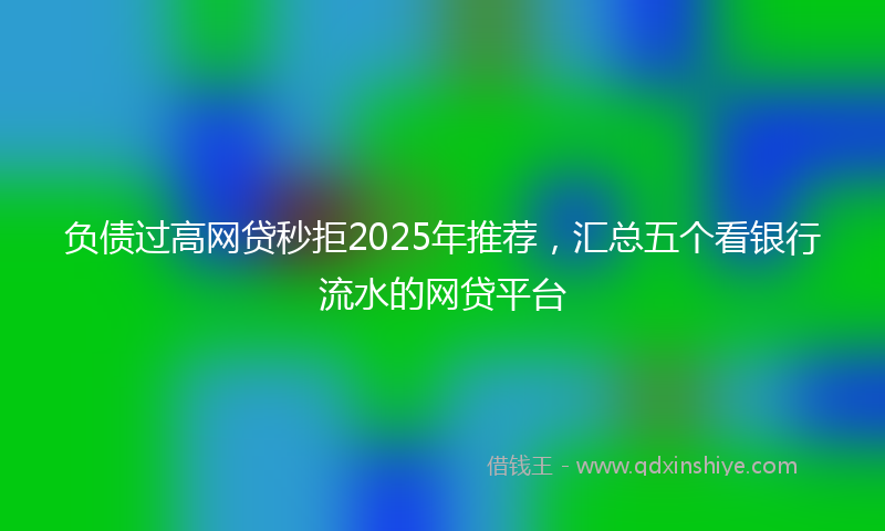 负债过高网贷秒拒2025年推荐，汇总五个看银行流水的网贷平台