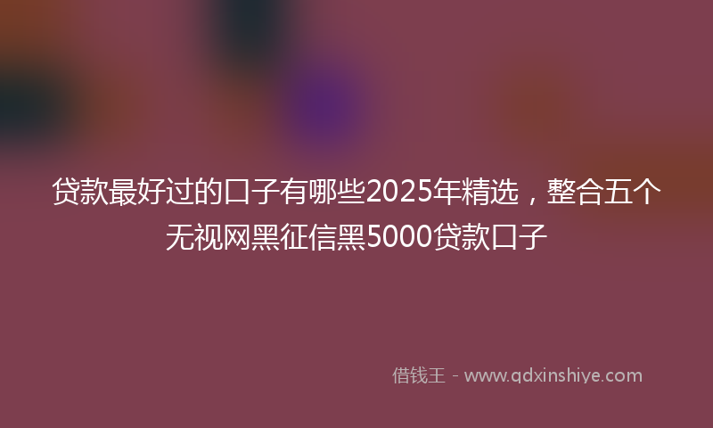 贷款最好过的口子有哪些2025年精选，整合五个无视网黑征信黑5000贷款口子