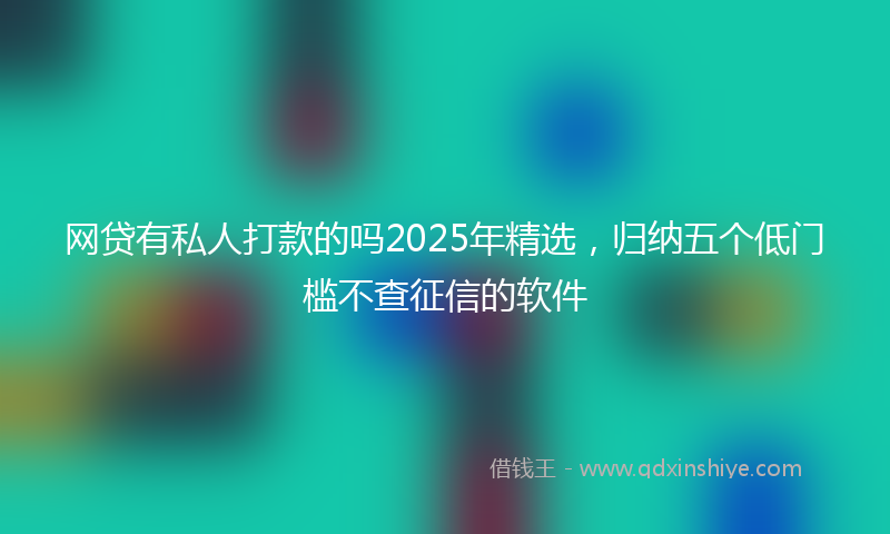 网贷有私人打款的吗2025年精选，归纳五个低门槛不查征信的软件