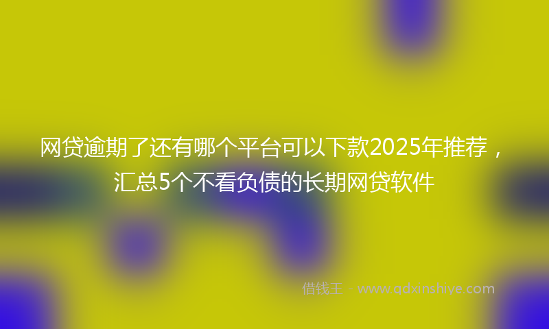 网贷逾期了还有哪个平台可以下款2025年推荐，汇总5个不看负债的长期网贷软件
