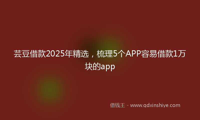 芸豆借款2025年精选，梳理5个APP容易借款1万块的app