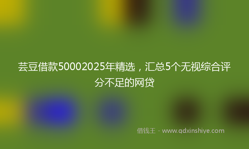 芸豆借款50002025年精选，汇总5个无视综合评分不足的网贷