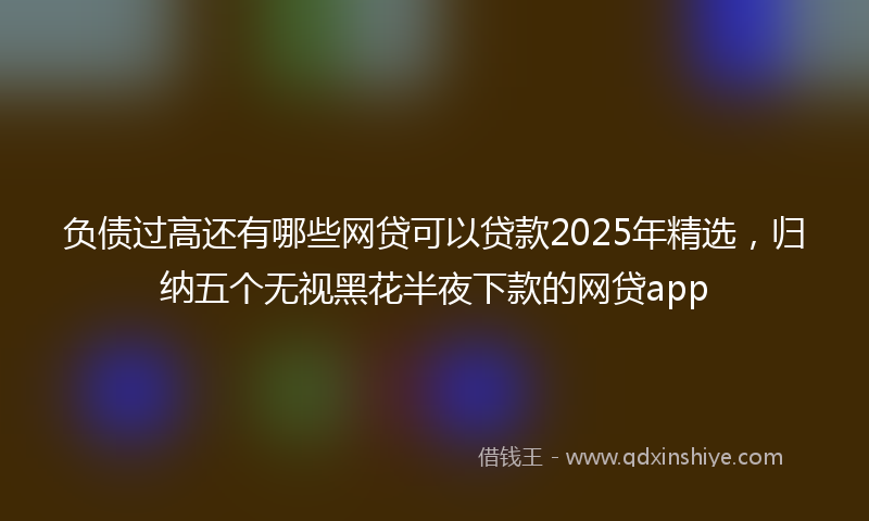 负债过高还有哪些网贷可以贷款2025年精选，归纳五个无视黑花半夜下款的网贷app