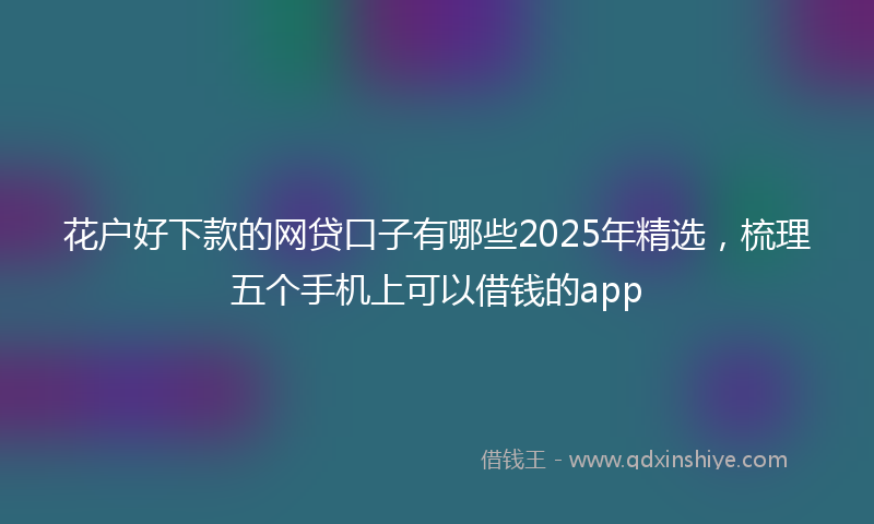 花户好下款的网贷口子有哪些2025年精选，梳理五个手机上可以借钱的app