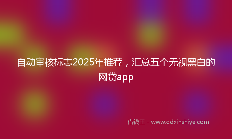 自动审核标志2025年推荐，汇总五个无视黑白的网贷app