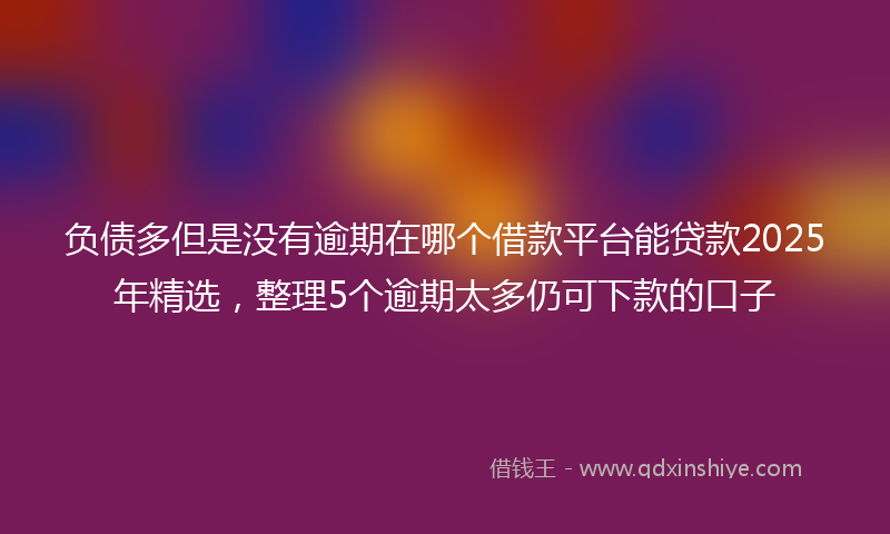 负债多但是没有逾期在哪个借款平台能贷款2025年精选，整理5个逾期太多仍可下款的口子