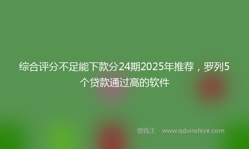 综合评分不足能下款分24期2025年推荐，罗列5个贷款通过高的软件