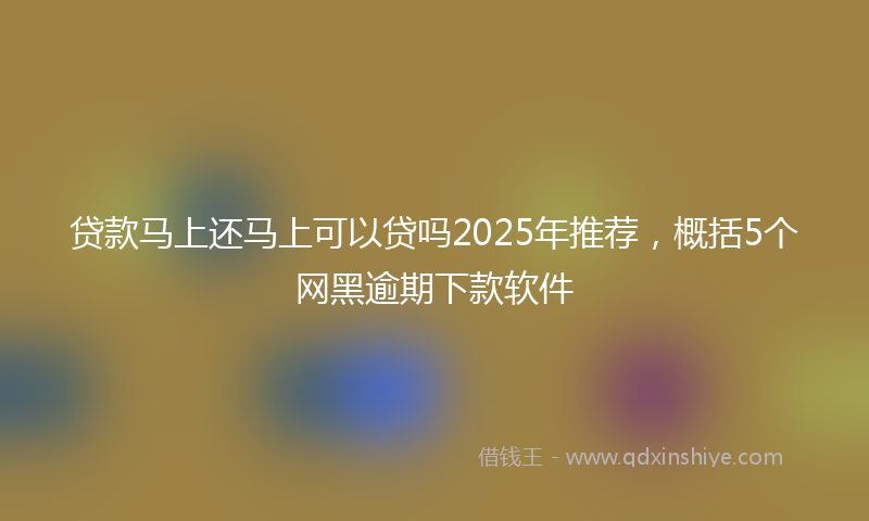 贷款马上还马上可以贷吗2025年推荐，概括5个网黑逾期下款软件
