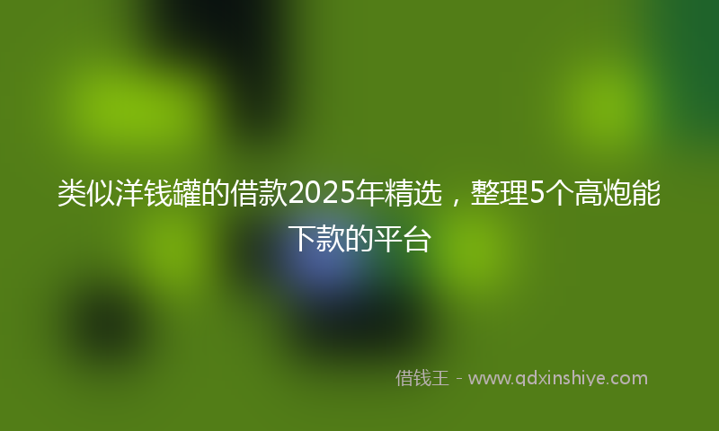 类似洋钱罐的借款2025年精选，整理5个高炮能下款的平台