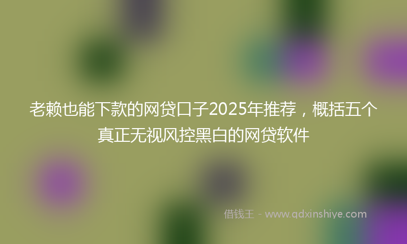 老赖也能下款的网贷口子2025年推荐，概括五个真正无视风控黑白的网贷软件