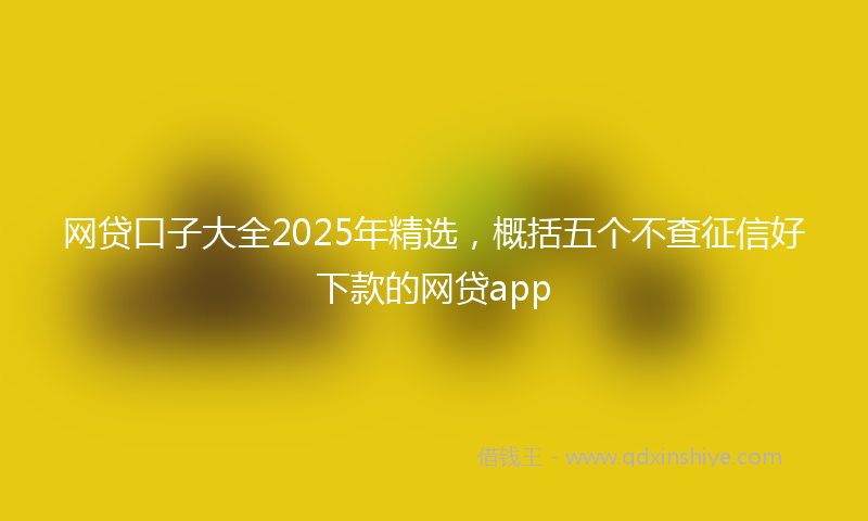 网贷口子大全2025年精选，概括五个不查征信好下款的网贷app