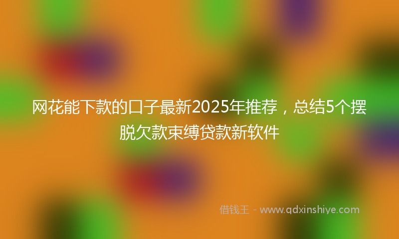 网花能下款的口子最新2025年推荐，总结5个摆脱欠款束缚贷款新软件