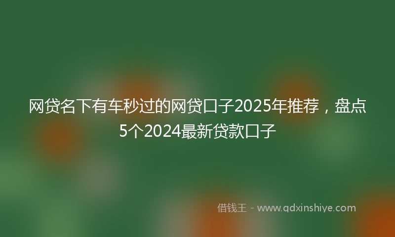 网贷名下有车秒过的网贷口子2025年推荐，盘点5个2024最新贷款口子