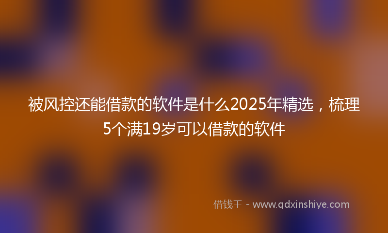 被风控还能借款的软件是什么2025年精选，梳理5个满19岁可以借款的软件