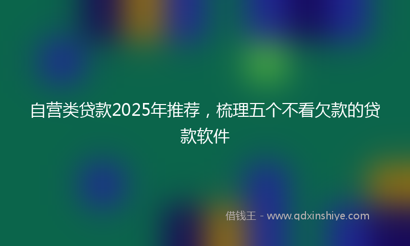 自营类贷款2025年推荐，梳理五个不看欠款的贷款软件