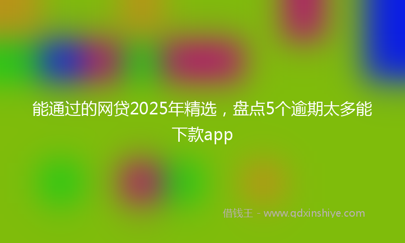 能通过的网贷2025年精选，盘点5个逾期太多能下款app
