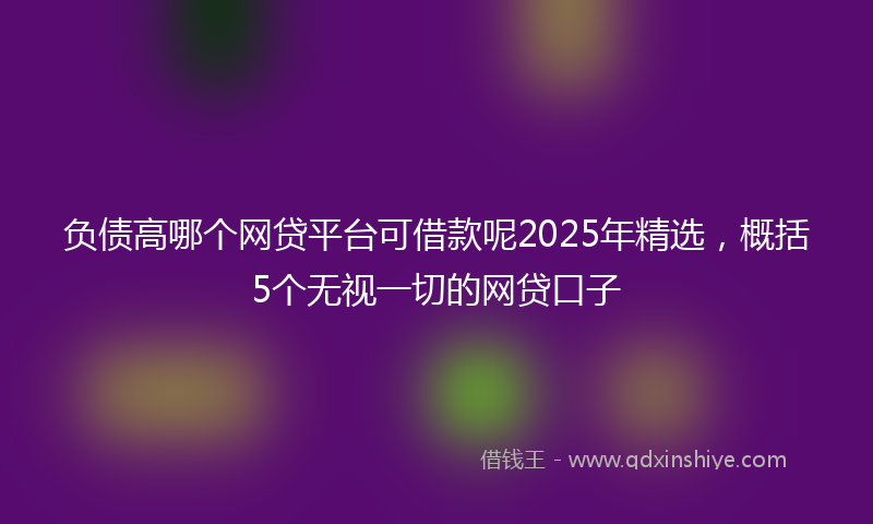 负债高哪个网贷平台可借款呢2025年精选，概括5个无视一切的网贷口子