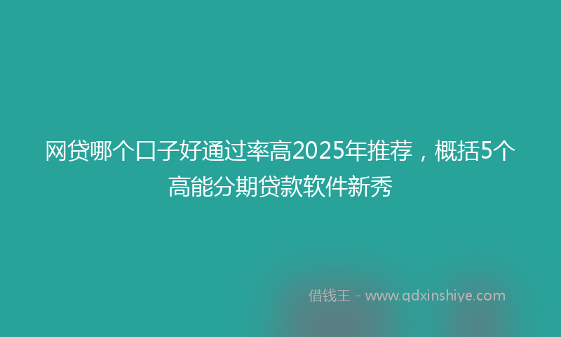 网贷哪个口子好通过率高2025年推荐，概括5个高能分期贷款软件新秀