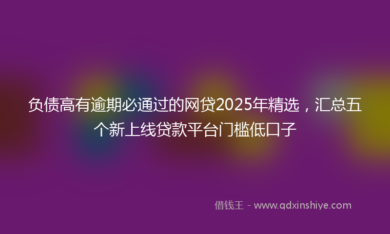 负债高有逾期必通过的网贷2025年精选，汇总五个新上线贷款平台门槛低口子