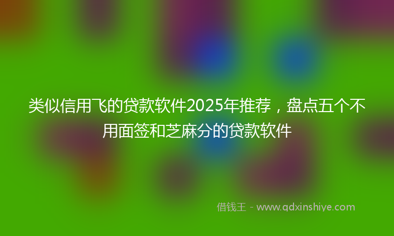 类似信用飞的贷款软件2025年推荐，盘点五个不用面签和芝麻分的贷款软件