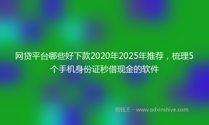 网贷平台哪些好下款2020年2025年推荐，梳理5个手机身份证秒借现金的软件