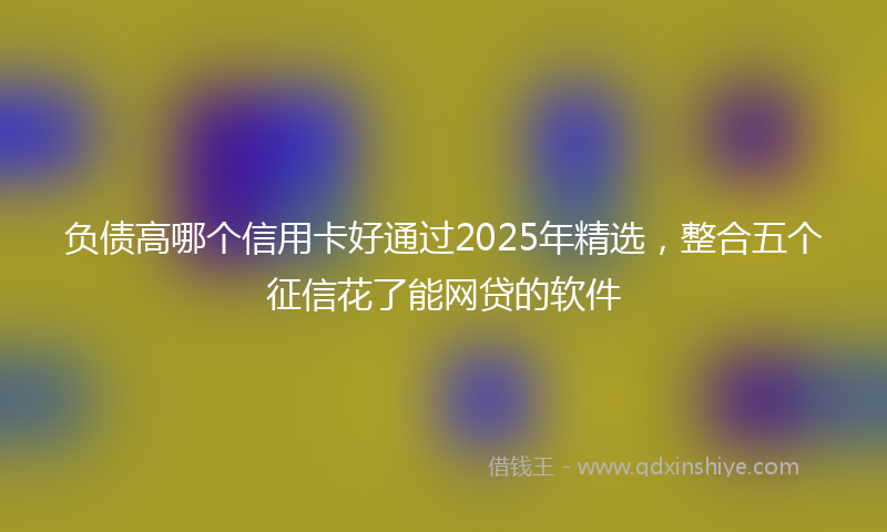 负债高哪个信用卡好通过2025年精选，整合五个征信花了能网贷的软件