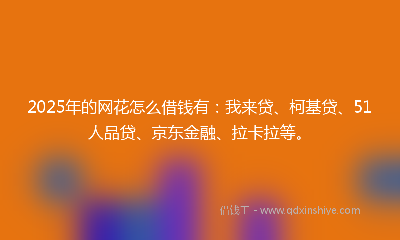 2025年的网花怎么借钱有：我来贷、柯基贷、51人品贷、京东金融、拉卡拉等。