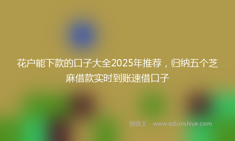 花户能下款的口子大全2025年推荐，归纳五个芝麻借款实时到账速借口子