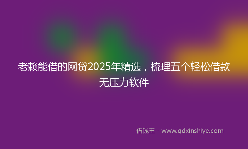 老赖能借的网贷2025年精选，梳理五个轻松借款无压力软件