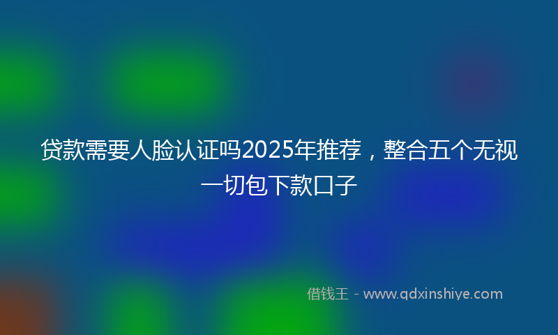 贷款需要人脸认证吗2025年推荐，整合五个无视一切包下款口子