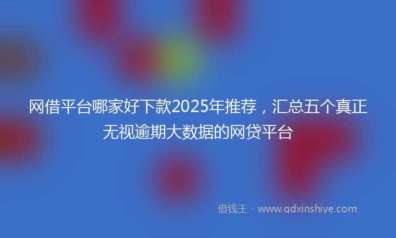网借平台哪家好下款2025年推荐，汇总五个真正无视逾期大数据的网贷平台