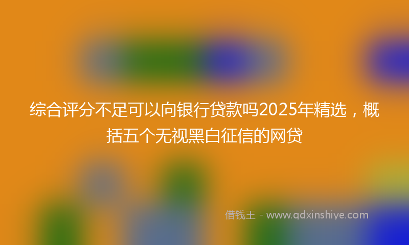 综合评分不足可以向银行贷款吗2025年精选，概括五个无视黑白征信的网贷