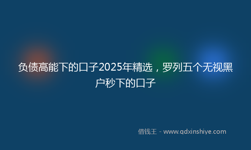 负债高能下的口子2025年精选，罗列五个无视黑户秒下的口子