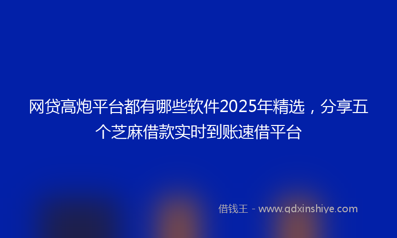 网贷高炮平台都有哪些软件2025年精选，分享五个芝麻借款实时到账速借平台