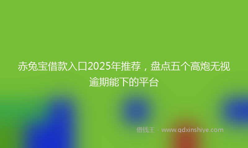 赤兔宝借款入口2025年推荐，盘点五个高炮无视逾期能下的平台